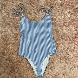 Aerie Seersucker Scoop One Piece Swimsuit